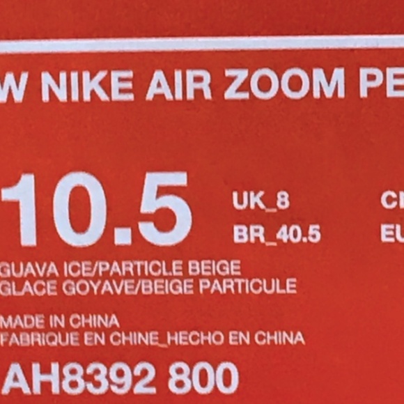 Nike Air Zoom‎ Pegasus 35 PRM Guava Ice Beige Shoes - Picture 8 of 8